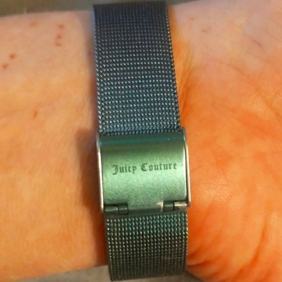 Juicy Couture Ombré Wrist Watch Adjustable Metallic Mesh Band Monogram Timepiece main image 3